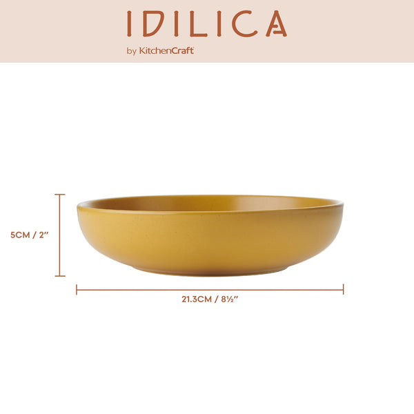 KitchenCraft Idilica Stoneware Pasta Bowls, Set of 4, 21cm image 8