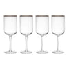 Mikasa Sorrento Ridged Crystal White Wine Glasses, Set of 4, 400ml image 1