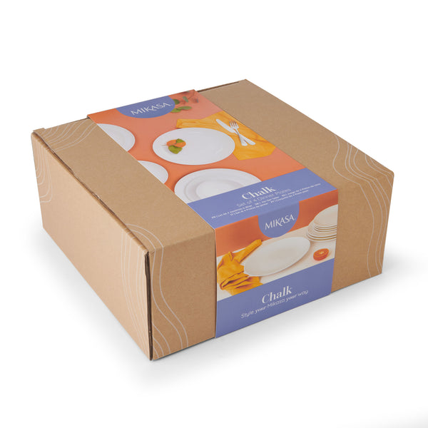 Mikasa Chalk Porcelain Dinner Plates, Set of 4, 27cm, White image 3