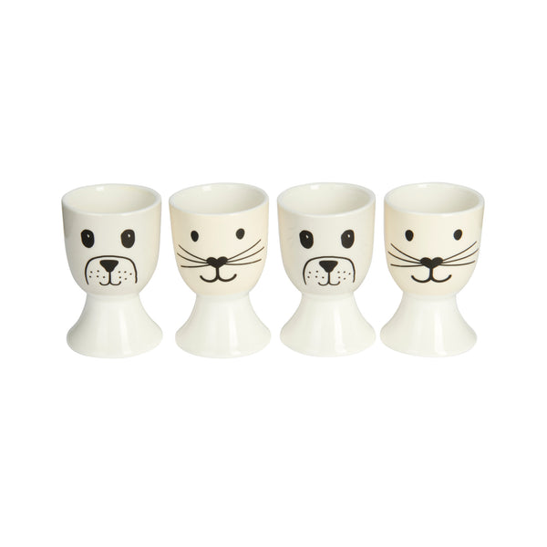 KitchenCraft Cat and Dog Egg Cup Set - Porcelain, 4 Pieces image 11