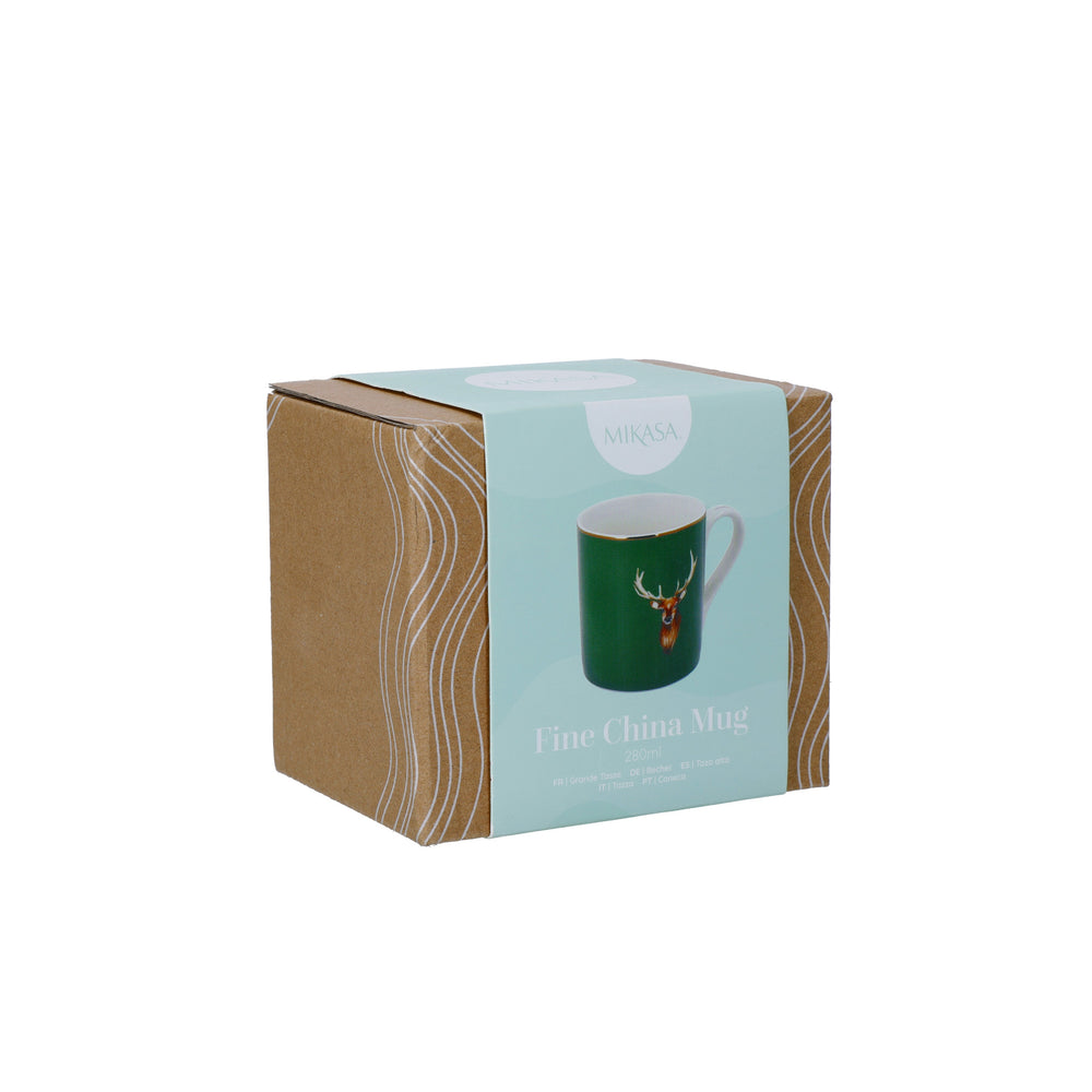 Mikasa Stag Print Porcelain Mug, 280ml
