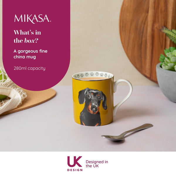 Mikasa Dachshund Straight-Sided Porcelain Mug, 280ml image 8