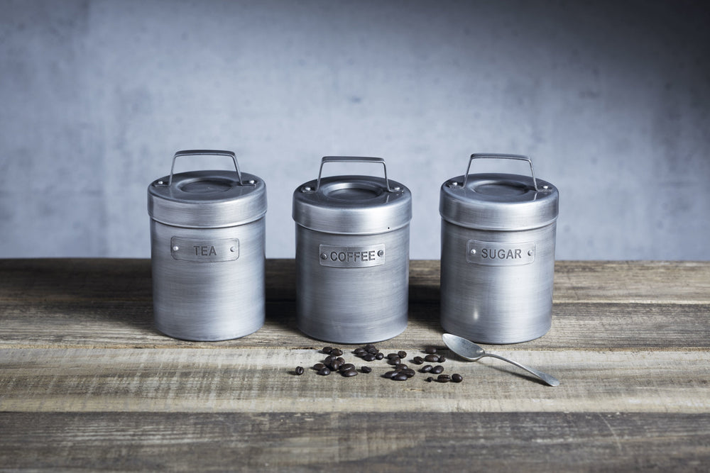 Industrial Kitchen Vintage-Style Metal Tea Caddy