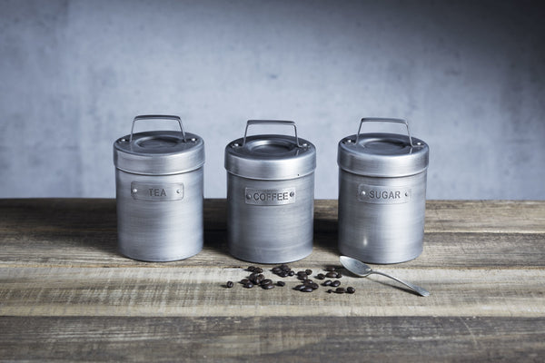 Industrial Kitchen Vintage-Style Metal Tea Caddy image 2