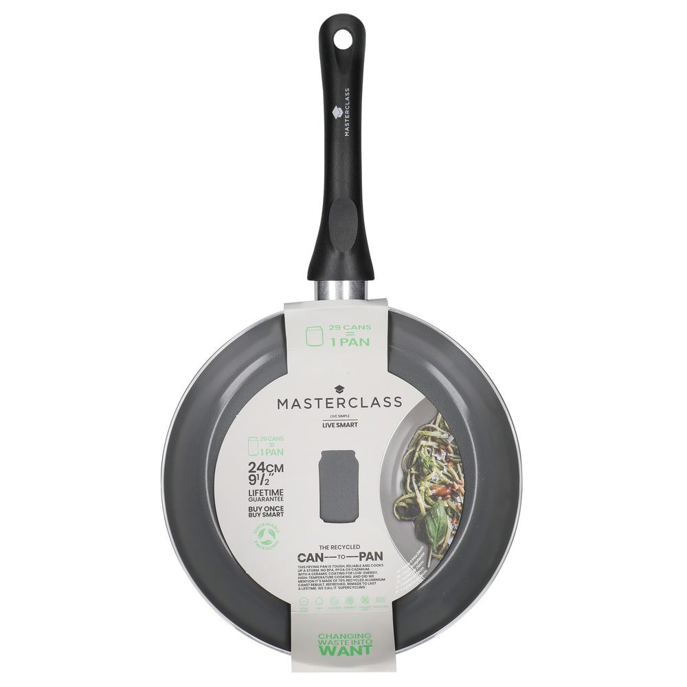 MasterClass Can-to-Pan 24cm Ceramic Non-Stick Frying Pan, Recycled Aluminium
