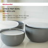 KitchenAid 4pc Meal Prep Bowls Set with Lids - Charcoal Grey image 7
