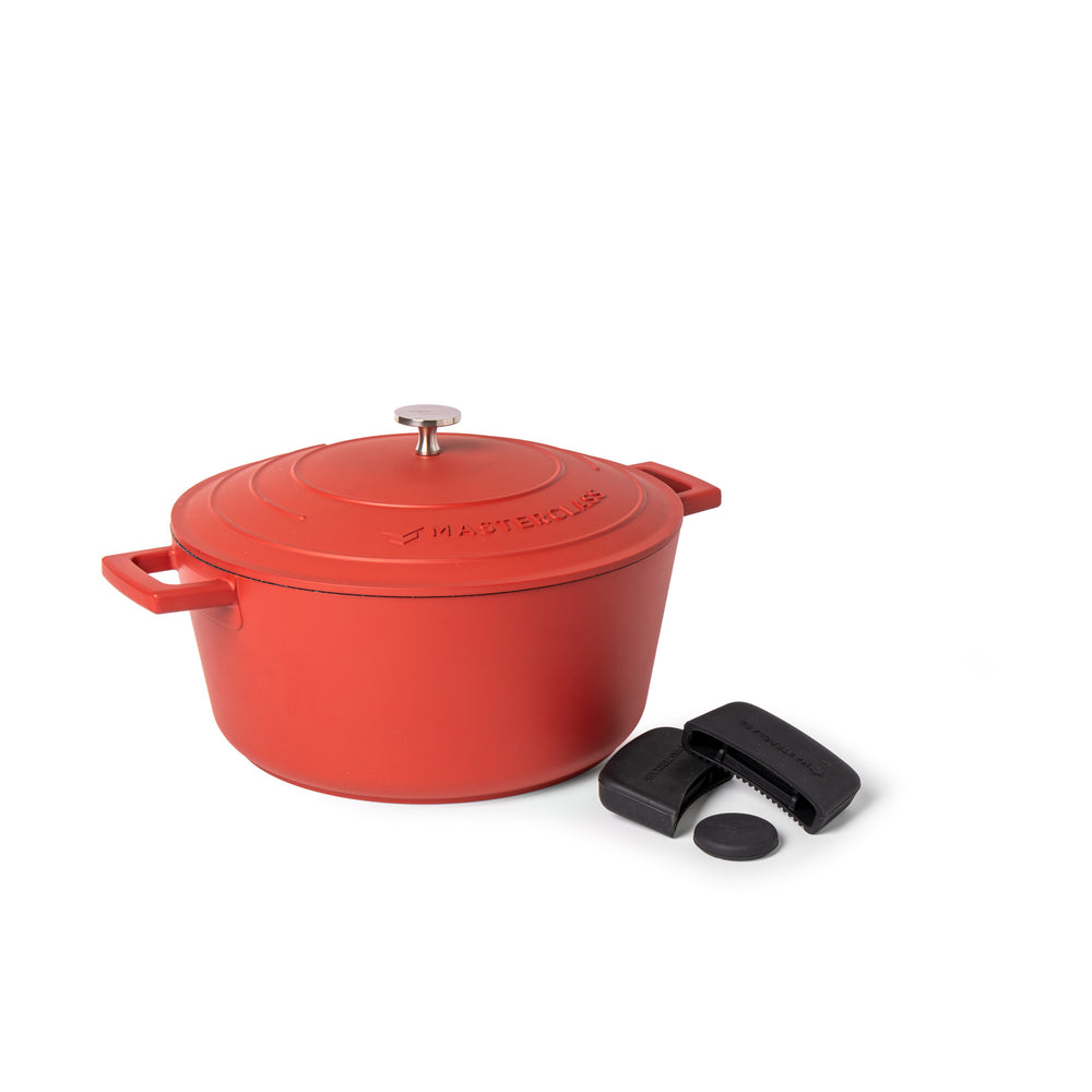 MasterClass 4pc Casserole Dish Set with 5L Non-Stick Casserole Dish and 3x Silicone Handle Covers image 1
