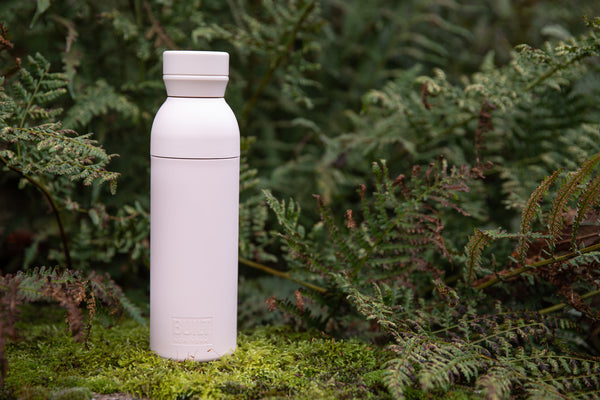 BUILT Planet Bottle, 500ml Recycled Reusable Water Bottle with Leakproof Lid - Pale Pink image 13