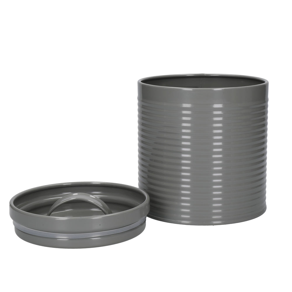 KitchenCraft Storage Canisters - 1 L, Grey, Set of 3