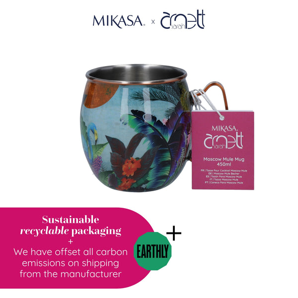Mikasa x Sarah Arnett Stainless Steel Moscow Mule Mug with Flamingo Print, 450ml image 12