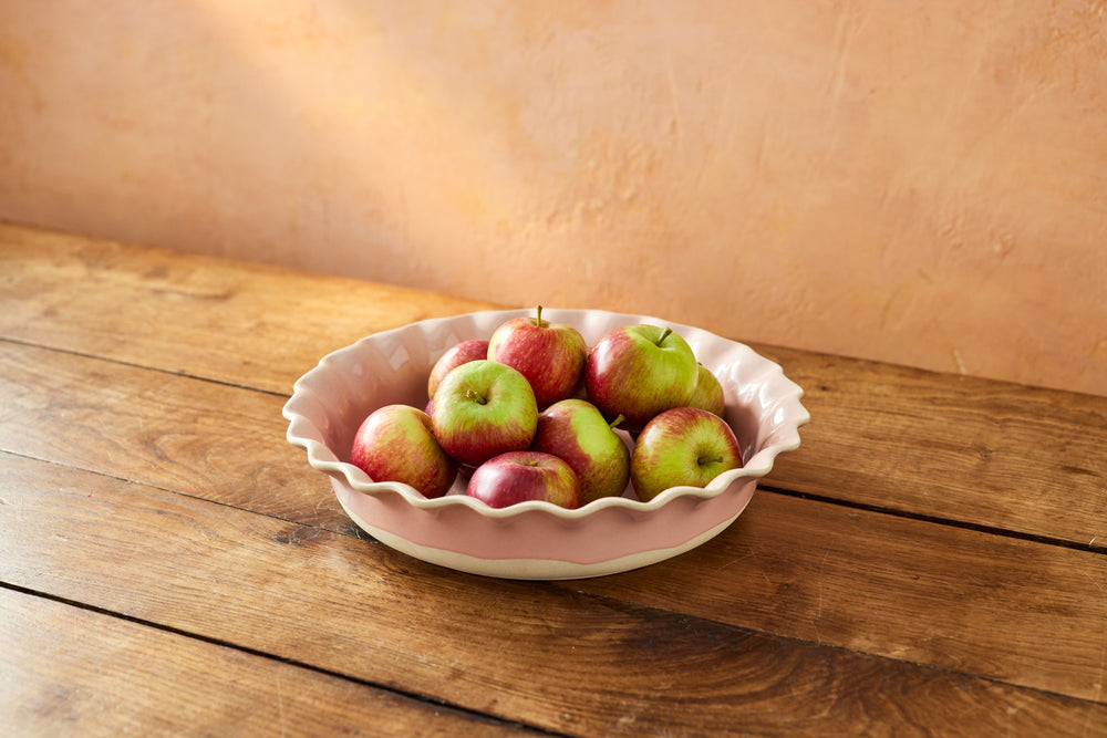 Jamie Oliver Big Love Proper Pie Dish, Stoneware, Pink, 28 x 6cm