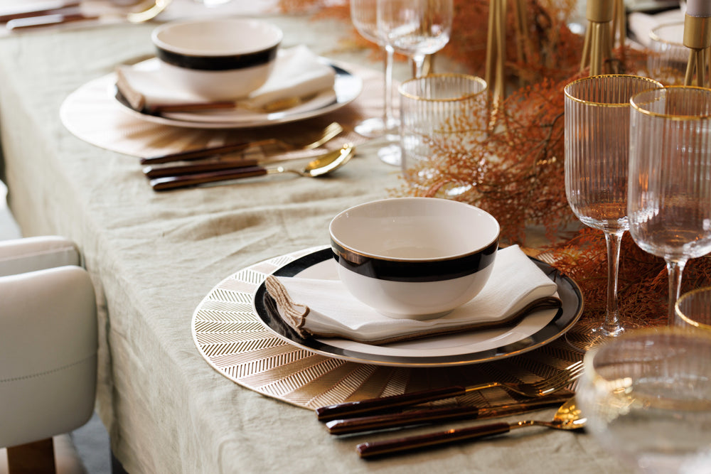 Mikasa Luxe Deco 12-Piece China Dinner Set