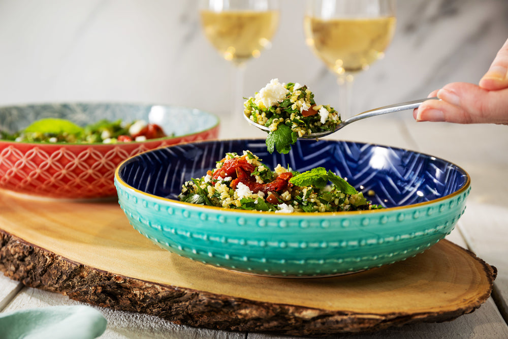 Mikasa Indigo Chevron Stoneware Bowl, 21cm