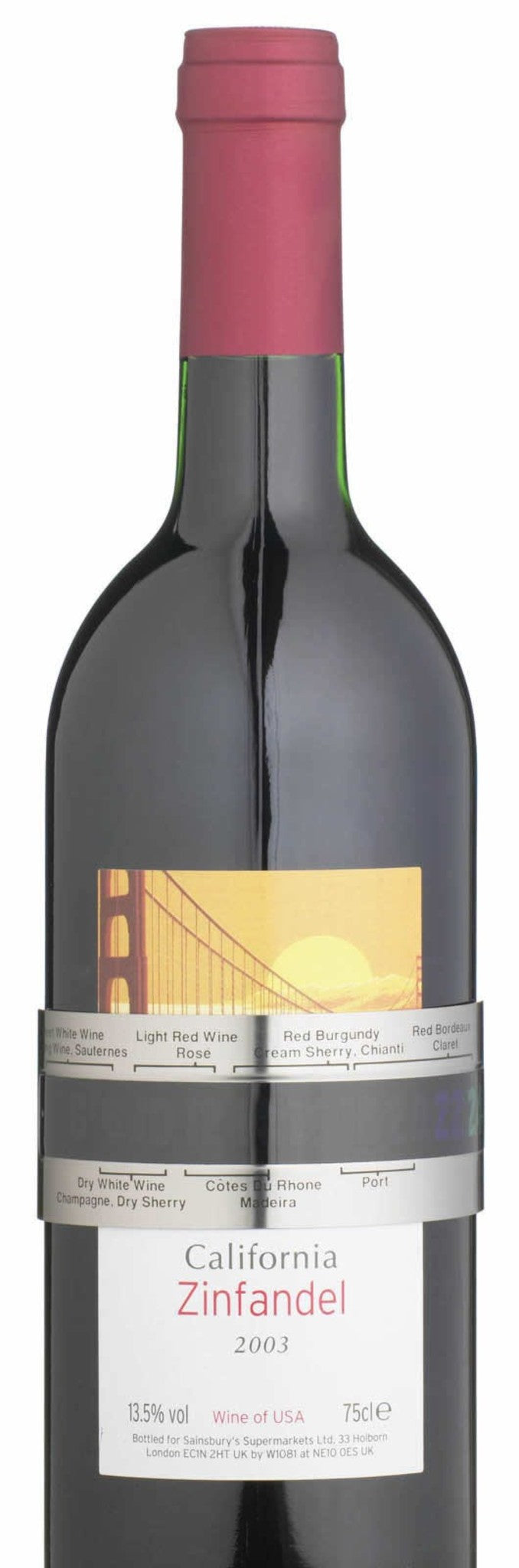 BarCraft Deluxe Wine Bottle Thermometer Sleeve