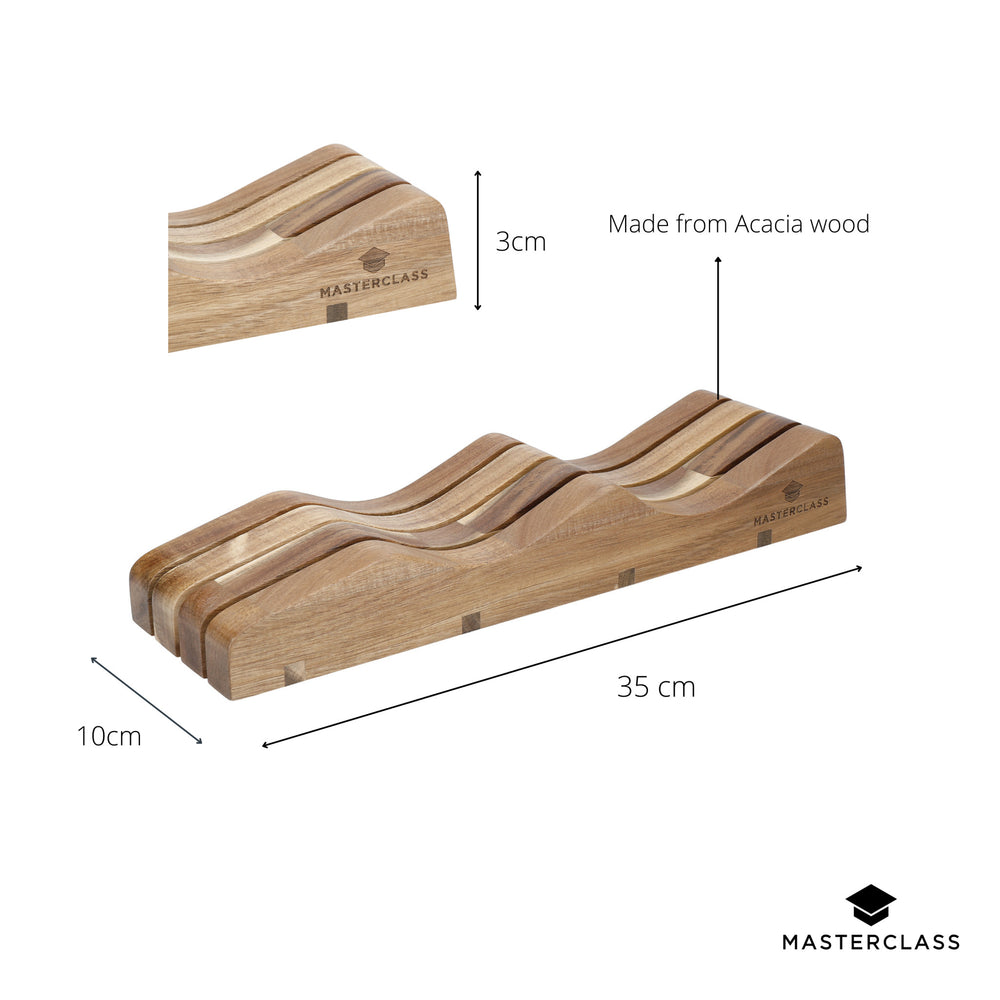 MasterClass Wooden Knife Holder for Drawer