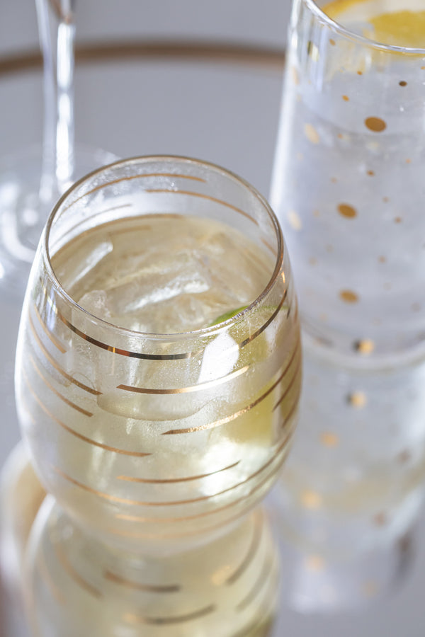 Mikasa Cheers Metallic Gold Set Of 4 Stemless 470 ml Wine Glasses image 7