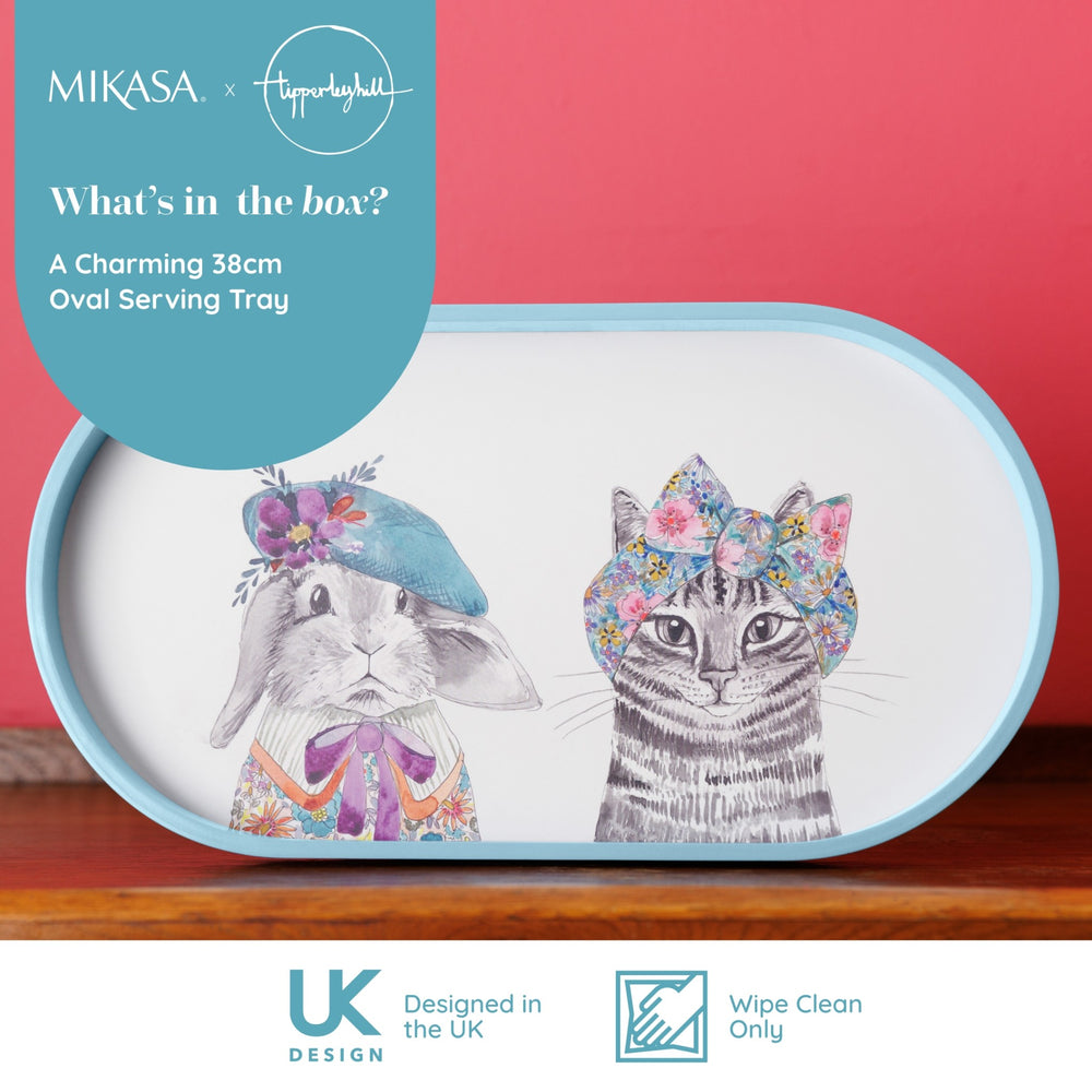 Mikasa x Tipperleyhill Oval Serving Tray, 38cm