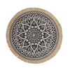 Creative Tops Set of 4 Jute Placemats with Mandala Design, Natural Printed Hessian - Blue image 3
