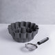 MasterClass 2pc Bakeware Set with Button Cast Aluminium Decorative Cake Pan and Soft Grip Stainless Steel Sieve