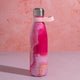 S'well 2pc Travel Bottle Set with Stainless Steel Water Bottle, 500ml, Rose Agate and Pink Bottle Handle