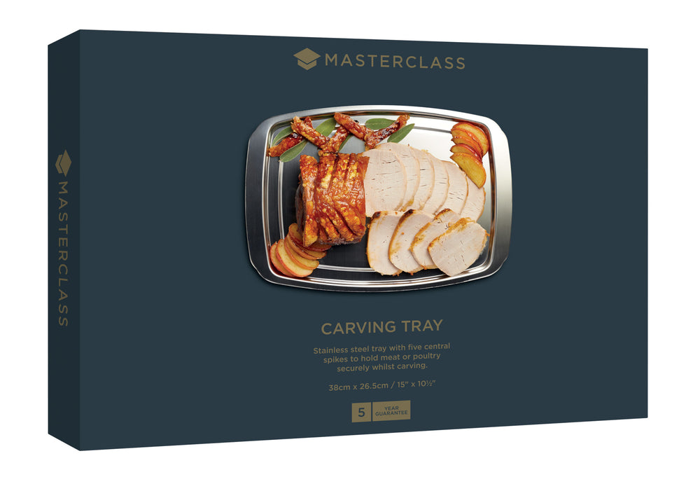 MasterClass Stainless Steel Spiked Carving Tray