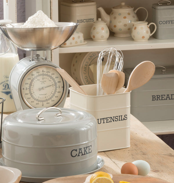Living Nostalgia Antique Cream Utensil Pot image 2