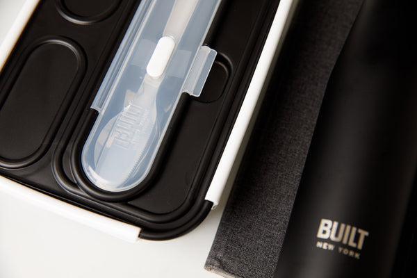 BUILT Bento Lunch Box & Apex Insulated Water Bottle Set, Black image 12