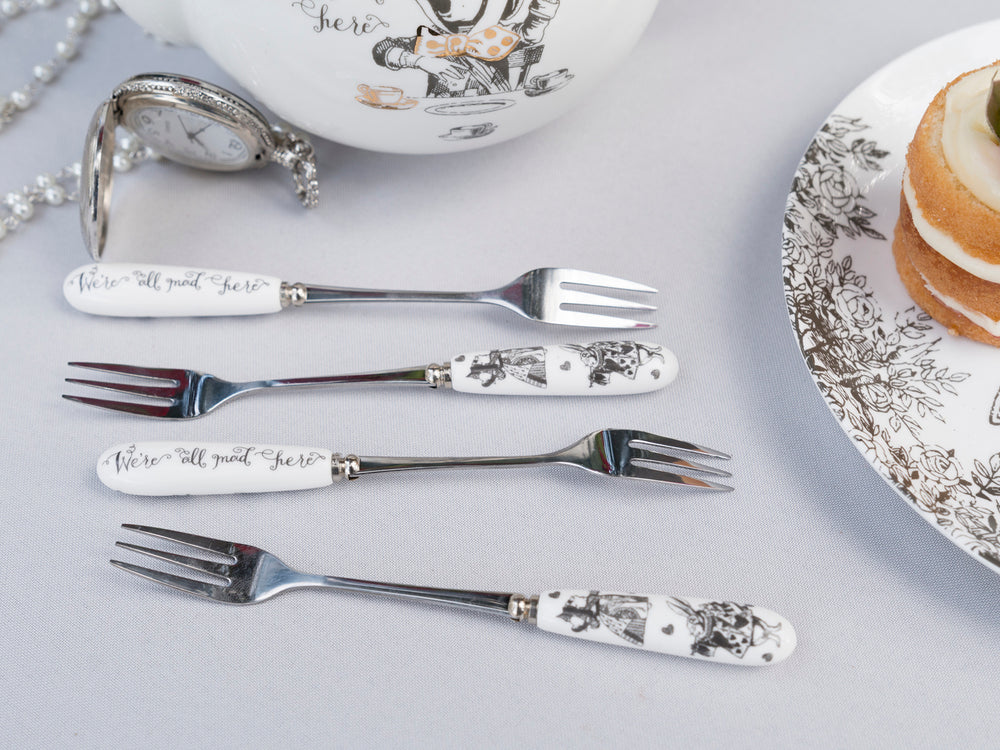 Victoria And Albert Alice In Wonderland Set of 4 Pastry Forks