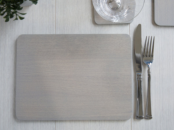 Creative Tops Naturals Wood Veneer Pack Of 4 Placemats Grey image 2