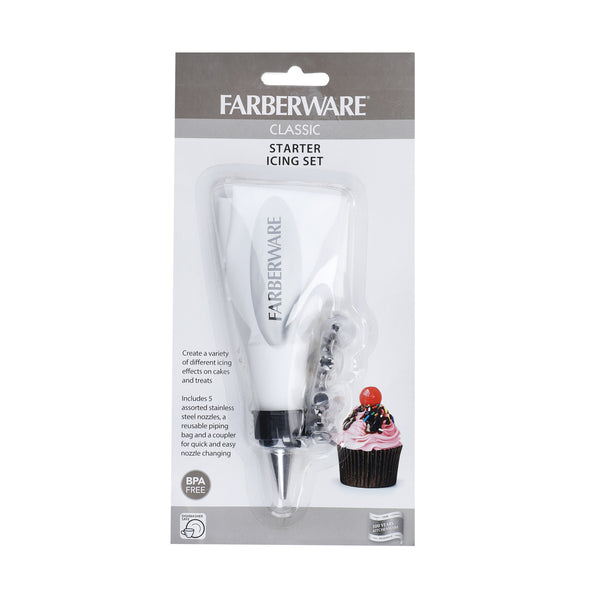 Farberware Deluxe Cake Decorating Set with Piping Bag and Nozzles, Stainless Steel (7 Pieces) image 2