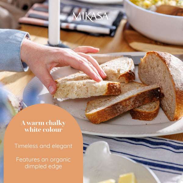 Mikasa Cranborne Stoneware Oval Serving Platter, 39cm, Cream image 9