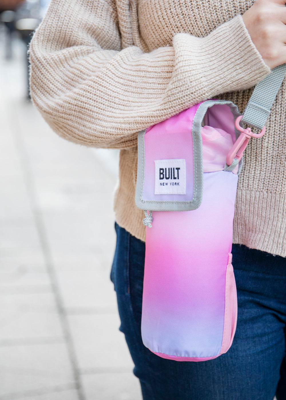 BUILT Insulated Bottle Bag with Shoulder Strap and Food-Safe Thermal Lining - 'Interactive'