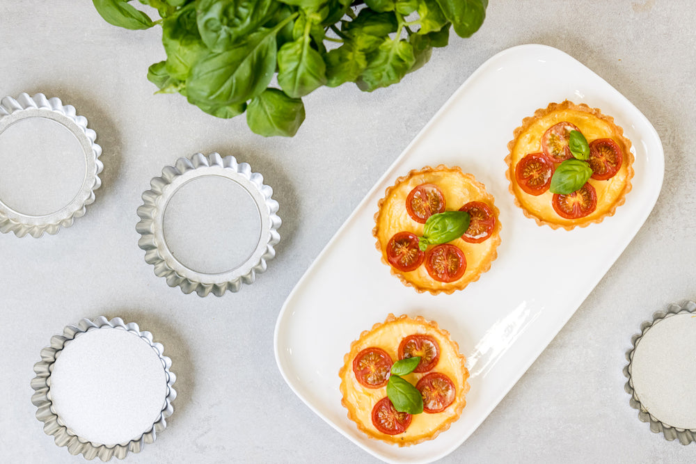 KitchenCraft Loose Base Tart Tins, Set of 6, 10cm