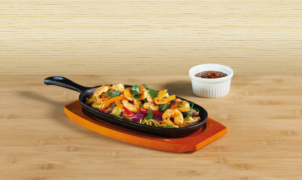 KitchenCraft World of Flavours Oriental Iron Sizzle Platter
