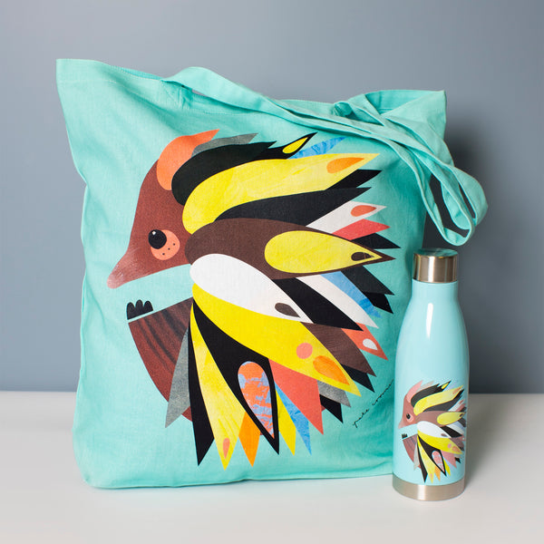 2pc Echidna Hydration Travel Set with 500ml Double Walled Insulated Bottle and Cotton Tote Bag image 2