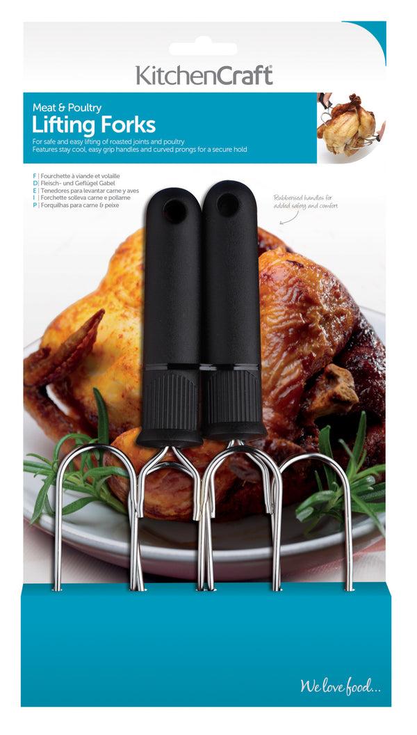 KitchenCraft Pair of Meat and Poultry Lifters image 3