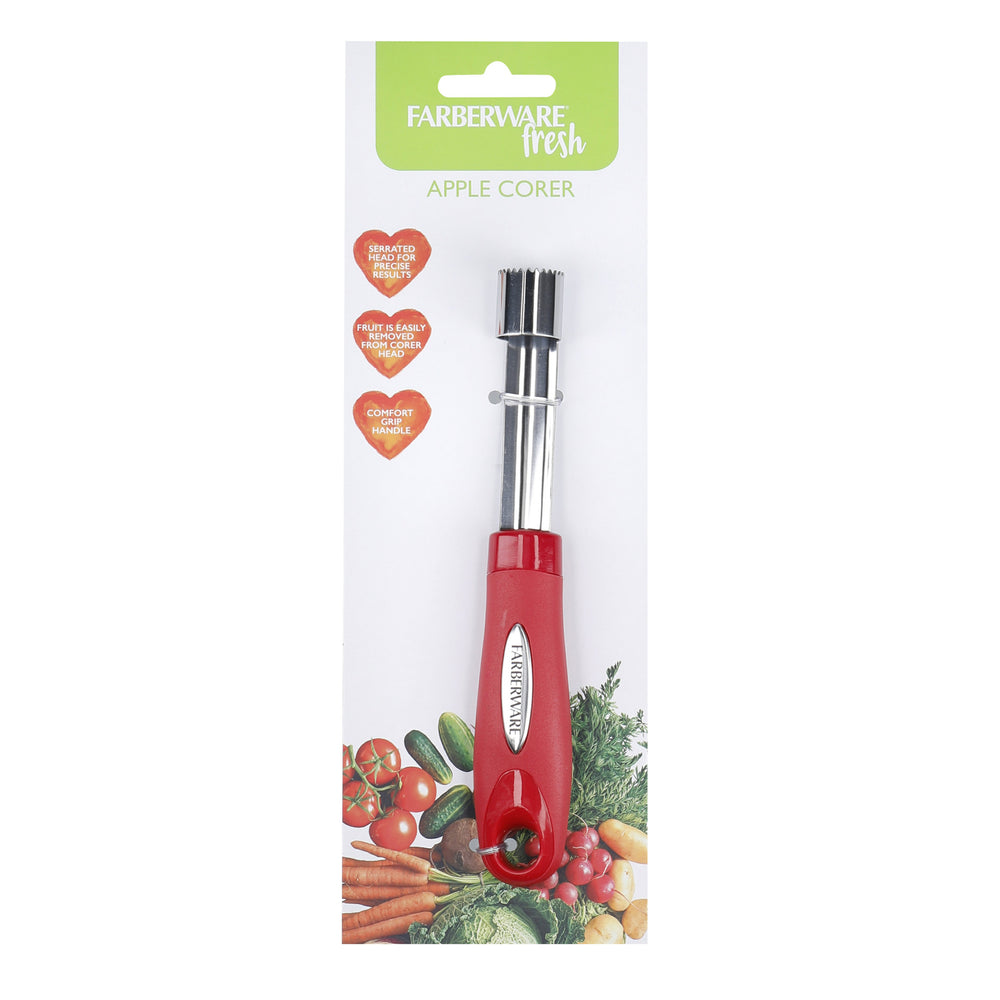 Farberware Fresh Comfort-Grip Apple Corer / Fruit Core Remover, Metal / Plastic, 19 cm (7.5