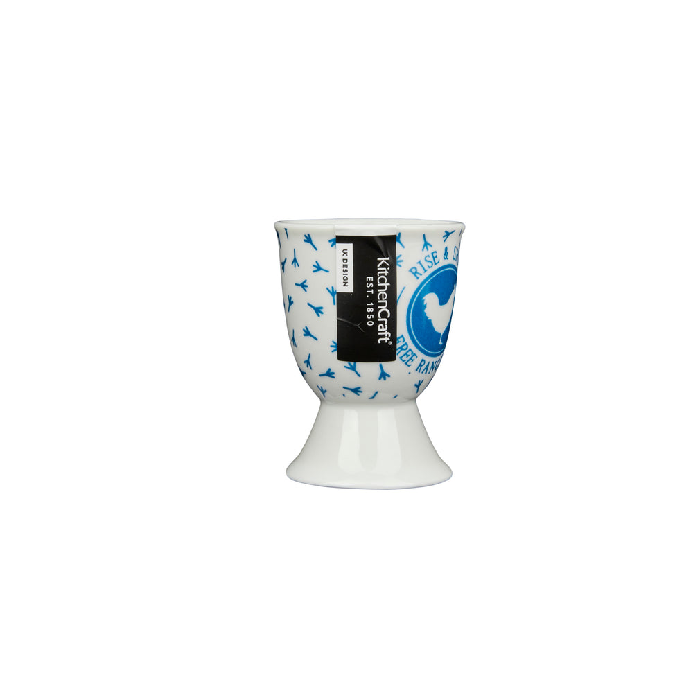 KitchenCraft Traditional Blue Hen Porcelain Egg Cup