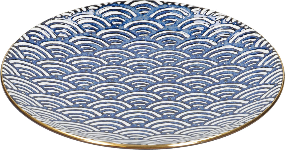 Mikasa Satori 22cm Porcelain Seigaiha Wave Side Plate