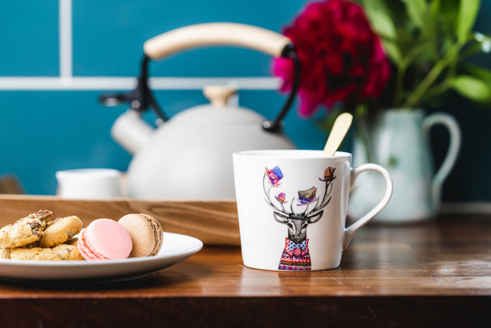 Mikasa Tipperleyhill Stag Print Fine China Mug, 380ml