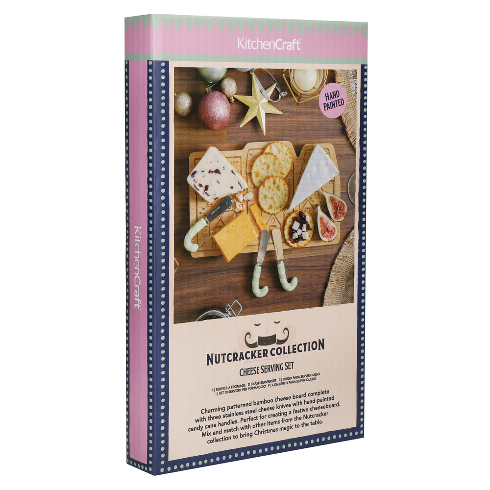KitchenCraft The Nutcracker Collection Bamboo Cheese Serving Set