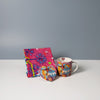 3pc Araras Tea Set with 370ml Ceramic Mug, Ceramic Coaster and Cotton Tea Towel - Love Hearts image 2