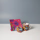 3pc Araras Tea Set with 370ml Ceramic Mug, Ceramic Coaster and Cotton Tea Towel - Love Hearts