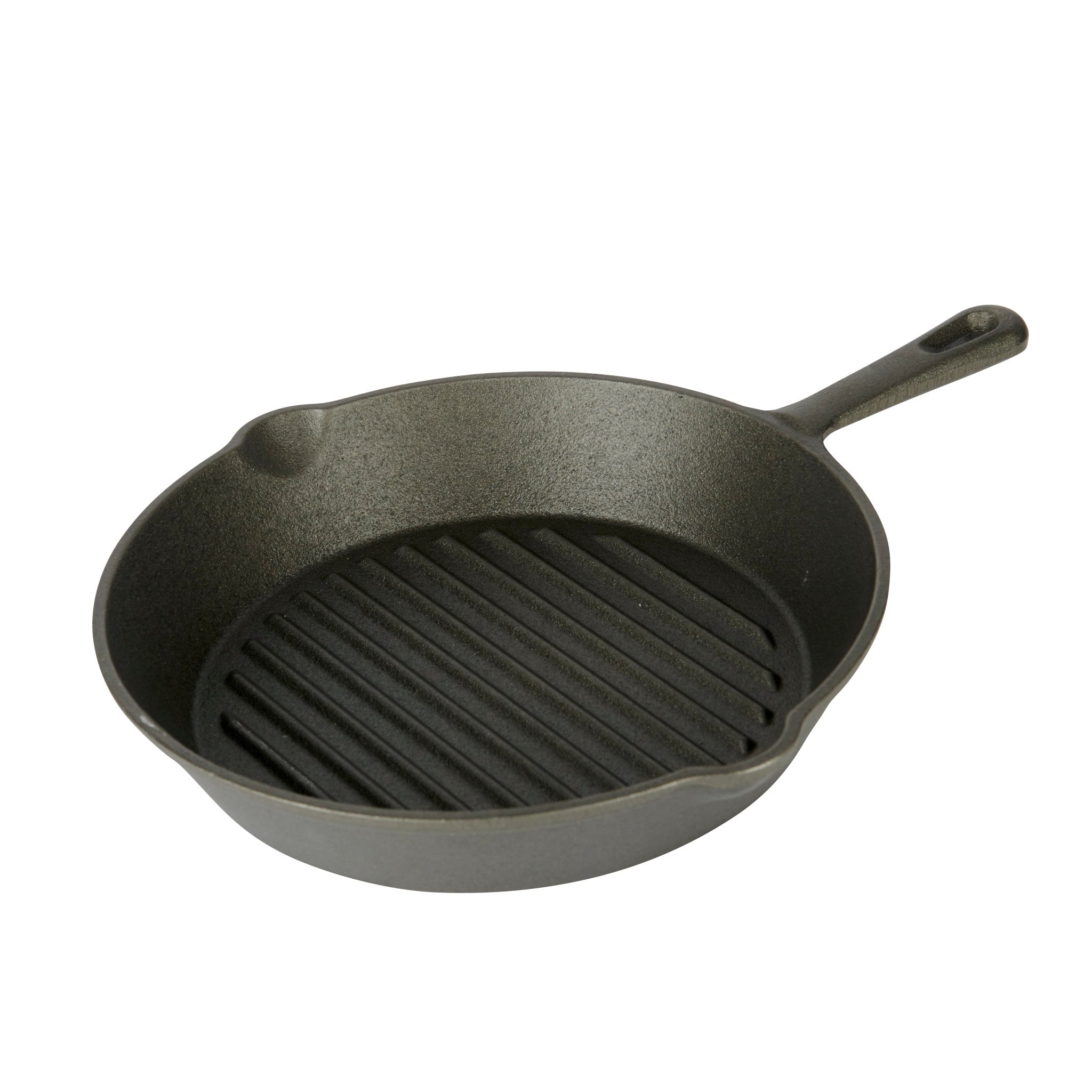 KitchenCraft Deluxe Cast Iron Round Ribbed Grill Pan, 24cm CookServeEnjoy