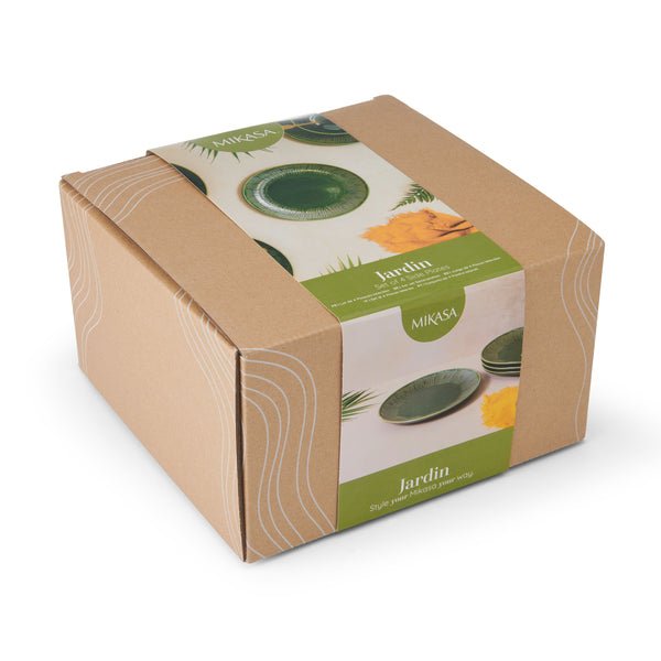 Mikasa Jardin Stoneware Side Plates, Set of 4, 21.5cm, Green image 4