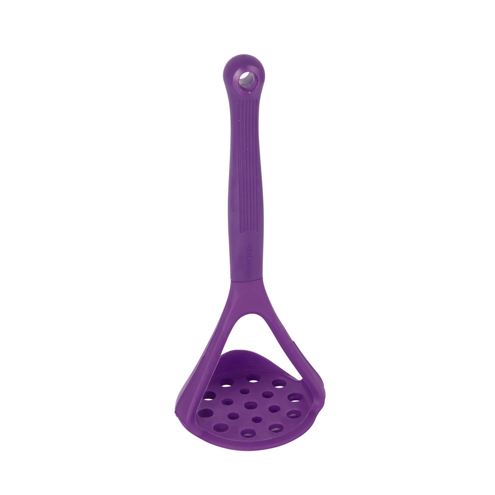 Colourworks Purple Silicone Potato Masher with Built-In Scoop