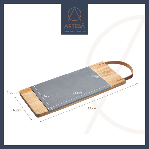 Artesá Acacia Wood and Slate Serving Board image 7