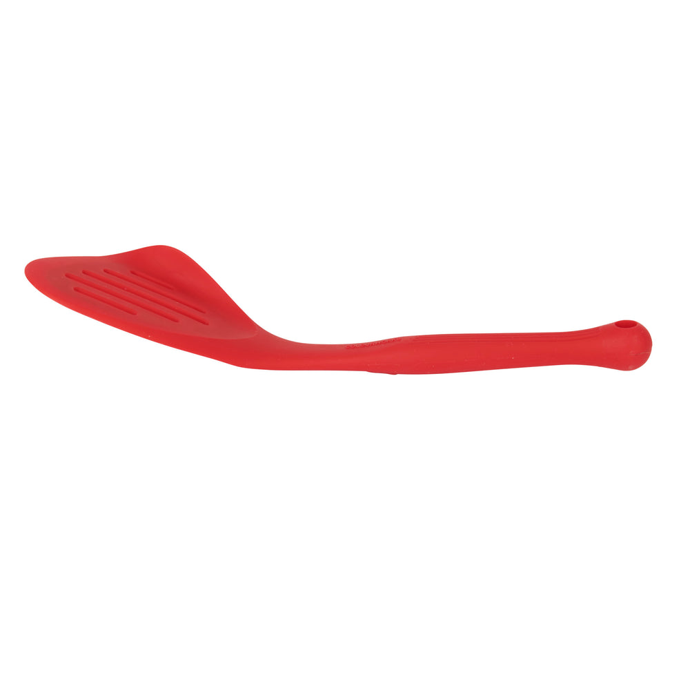 Colourworks Red Silicone Fish Slice with Raised Edge, Slotted Design