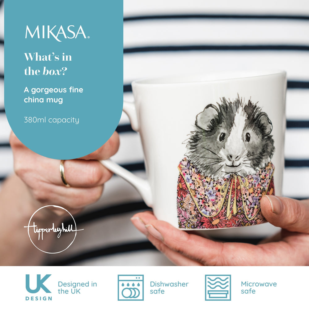 Mikasa Tipperleyhill Guinea Pig Print Fine China Mug, 380ml