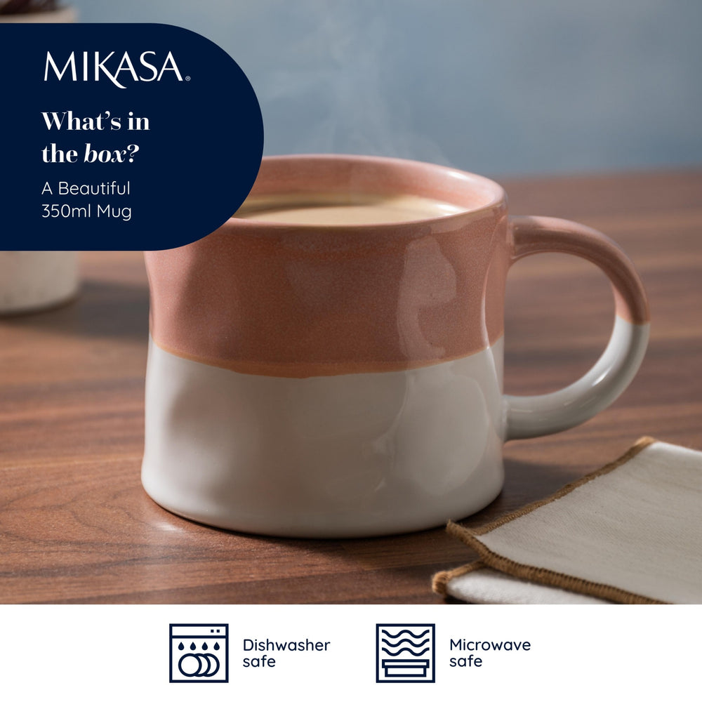Mikasa Ombre Pink and White Mug, 350ML